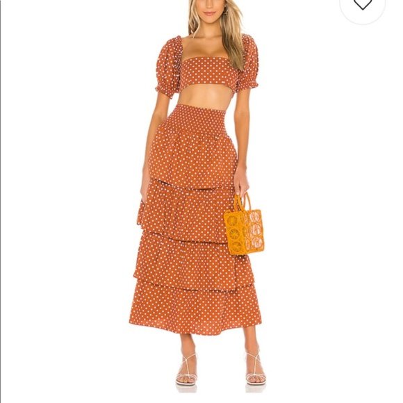 WeWoreWhat Dresses & Skirts - WeWoreWhat Paloma Skirt size XL Polka Dot Bran